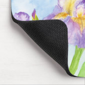 Watercolor Kingfisher with Purple Irises  Muismat (Hoek)