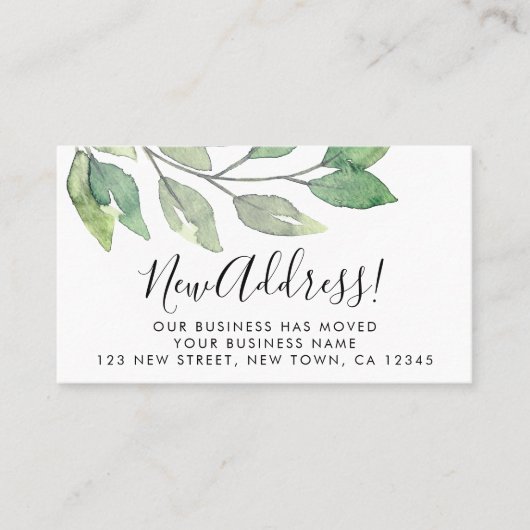 Watercolor Klant Klantenkaartje (Voorkant)