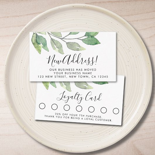 Watercolor Klant Klantenkaartje