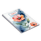 Watercolor klaproos dans notitieboek (Rechterzijde)