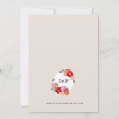 Watercolor Klaproos op Cameo Beige Achtergrond Kaart (Achterkant)