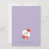 Watercolor Klaproos op Pastel Lila Kaart (Achterkant)