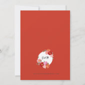 Watercolor Klaproos op Poinciana Rood Kaart (Achterkant)