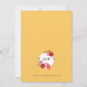 Watercolor Klaproos op Samoa Zon Geel Kaart (Achterkant)