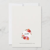 Watercolor Klaproos op Sneeuwwitte Achtergrond Kaart (Achterkant)