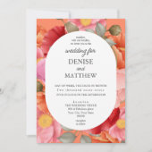 Watercolor Klaproos op Woestijnbloem Roze Kaart (Voorkant)