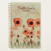 Watercolor Klaproos Planner (Voorkant)