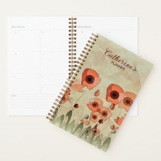 Watercolor Klaproos Planner (Display)