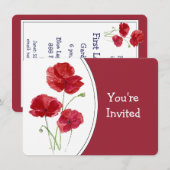 Watercolor klaproos tuin bloem bloemschilderkunst  kaart (Voorkant / Achterkant)