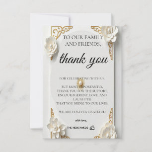 Watercolor klassiek goud luxe Plat Bedankt