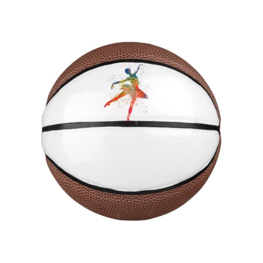 Watercolor klassieke balletdanseres basketbal (Voorkant)