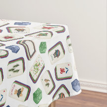 Watercolor Klassieke Plaid Kerstmis Mahjong