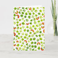 Watercolor Klaver & Regenbogen Ierse St Patty's