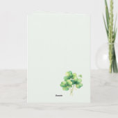 Watercolor Klaver St. Patrick's Dag Kaart (Achterkant)