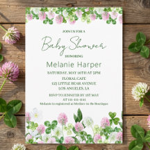 Watercolor Klaverweide Baby Shower