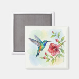 Watercolor Kleine Kolibrie Magneet