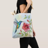 Watercolor Kleine Kolibrie Tote Bag (Dichtbij)
