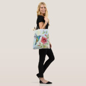 Watercolor Kleine Kolibrie Tote Bag (Op model)