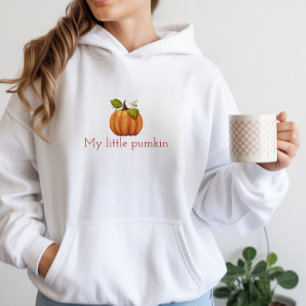 Watercolor kleine pompoen party thanksgiving hoodie