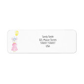 Watercolor knuffel baby muis etiket (Voorkant)