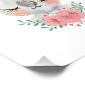 Watercolor Koala met bloemen Foto Print Foto Afdruk (Hoek)