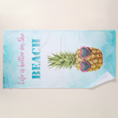 Watercolor Koele Ananas Strandlaken (Voorkant)