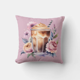Watercolor Koffie Bloemen Kussen