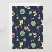 Watercolor Koi Fish Pond Seamless Pattern Kaart (Voorkant / Achterkant)