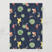 Watercolor Koi Fish Pond Seamless Pattern Kaart (Voorkant)