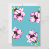 Watercolor Kolibrie & Paarse Bloem Baby Shower Kaart (Achterkant)