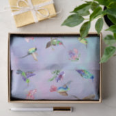 Watercolor Kolibrie Vogel Bloem Tissuepapier (Geschenk)