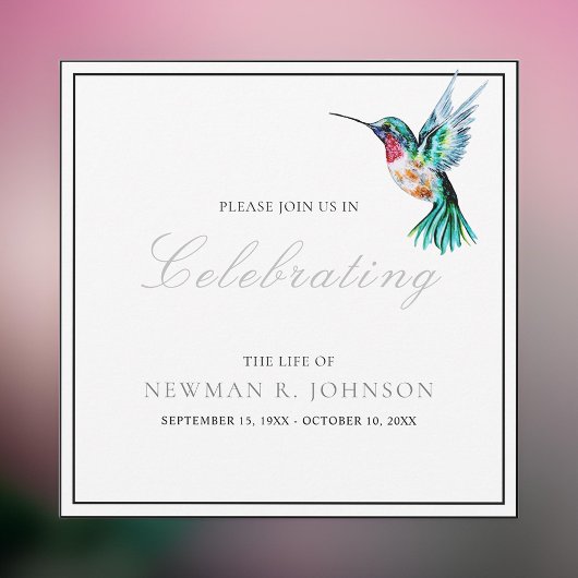 Watercolor Kolibris Levensviering Kaart