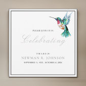 Watercolor Kolibris Levensviering Kaart