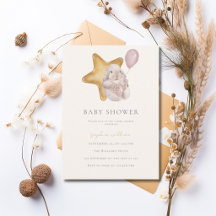 Watercolor Konijn Baby Shower Uitnodiging