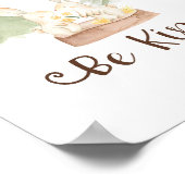 Watercolor Konijn Bosvrienden Wees Aardig Kraamkam Poster (Hoek)