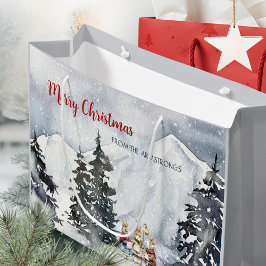 Watercolor Konijn Carolers Cottagecore Groot Cadeauzakje