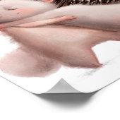 Watercolor Konijn Egel Knuffels | Konijn Muurprint Poster (Hoek)