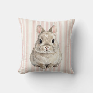 Watercolor Konijn Worp Kussen Zazzle