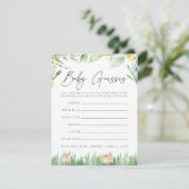 Watercolor Konijnen Baby Shower Raadspel (Staand voorkant)