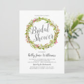 Watercolor Krans Boho Chic Bruidsmeisjesfeest Kaart (Staand voorkant)