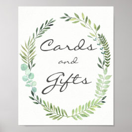 Watercolor Krans Kaarten En Cadeaus Trouwposter Poster
