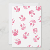 Watercolor Krans met Biggetje Baby Shower Kaart (Achterkant)