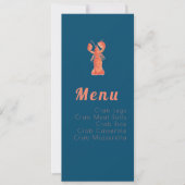 Watercolor Kreeft Rivierkreeft Zeilnavigatie Menu (Voorkant)