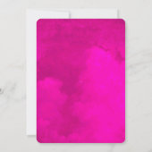 Watercolor Krokus Roze Pauw Kerstkaart Kaart (Achterkant)