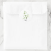 Watercolor Kruid Dill Ronde Sticker (Tas)