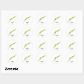 Watercolor Kruiden Tijm Ronde Sticker (Vel)