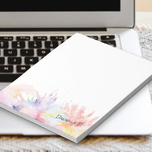 Watercolor Kunst Aanval met Aangepaste Handtekenin Notitieblok