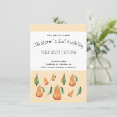 Watercolor Kunst Happy Pear Aankondiging (Staand voorkant)