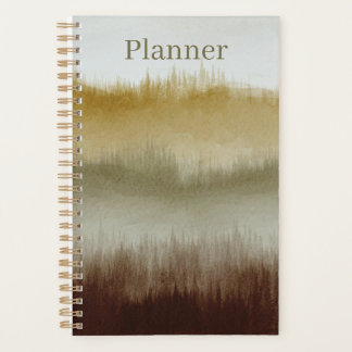 Watercolor Kunst Planner | 5.5 x 8.5 | Bruin