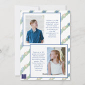 Watercolor Kust Kerst Garland Foto Feestdagenkaart (Achterkant)